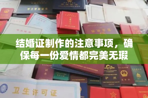 邛崃结婚证制作的注意事项，确保每一份爱情都完美无瑕